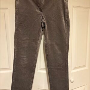 J. Jill Slim Velvet Pants in Gray - size 4